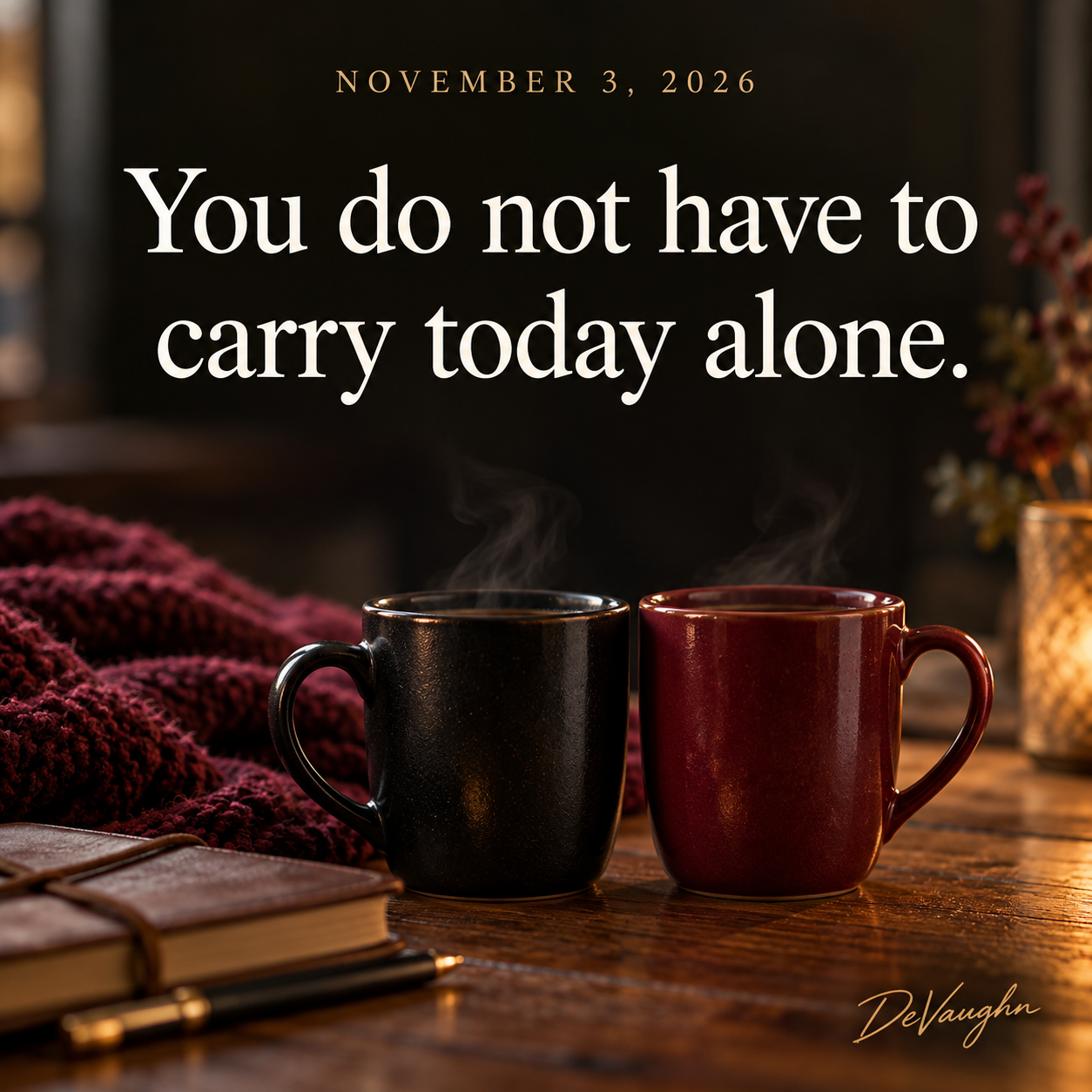 November 3. You do not have to carry today alone.