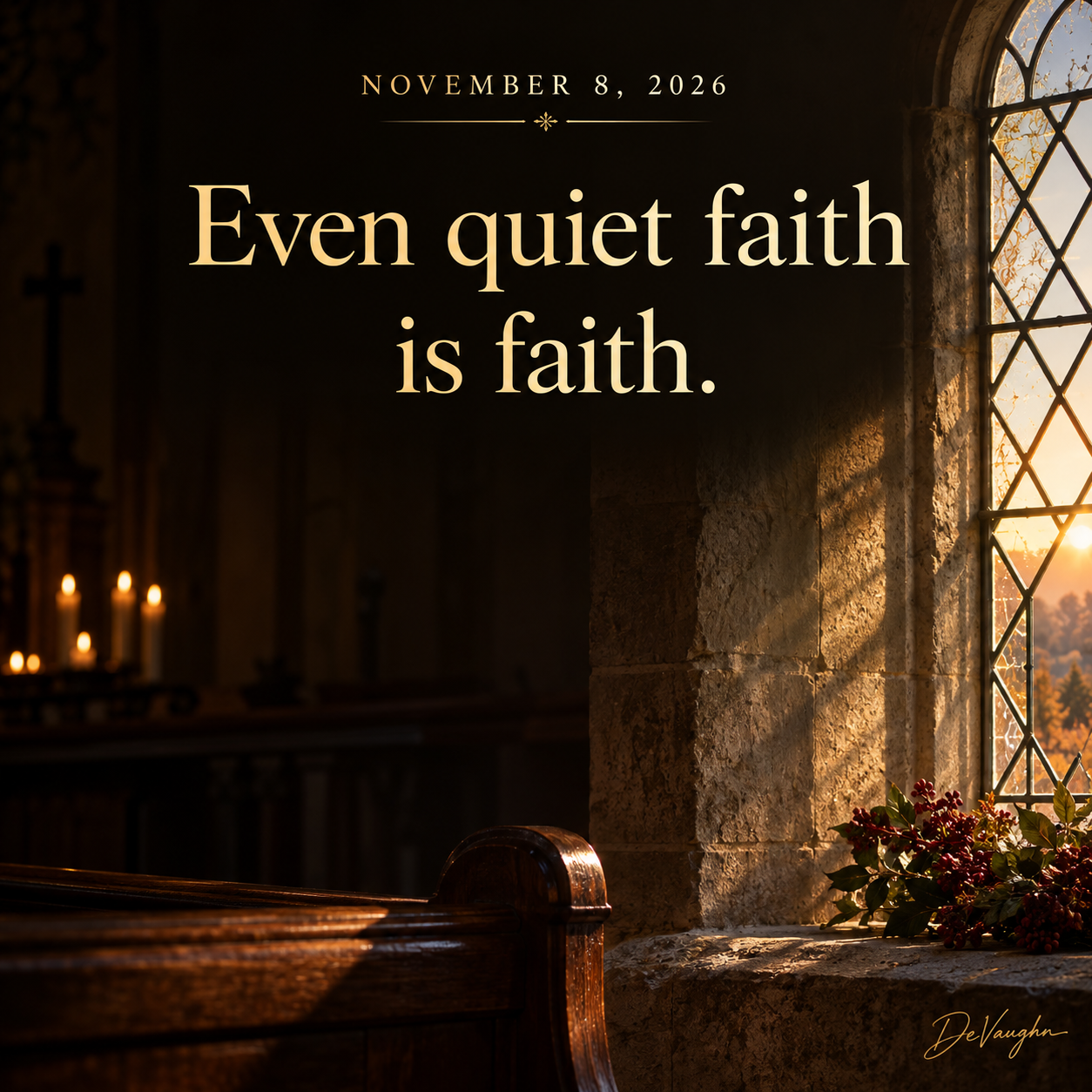 November 8. Even quiet faith is faith.