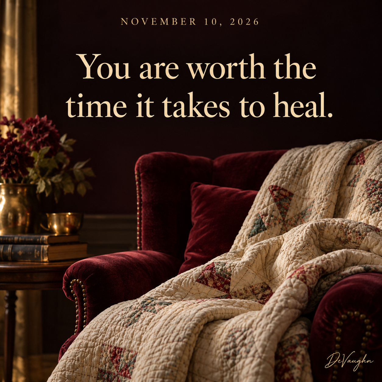 November 10. You are worth the time it takes to heal.