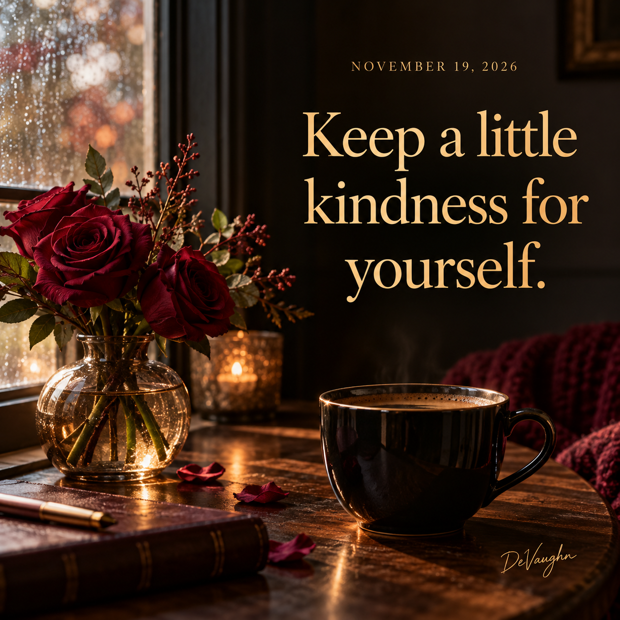 November 19. Keep a little kindness for yourself.